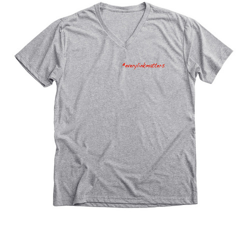 His Fight is My Fight, a Athletic Heather Premium V-Neck Tee