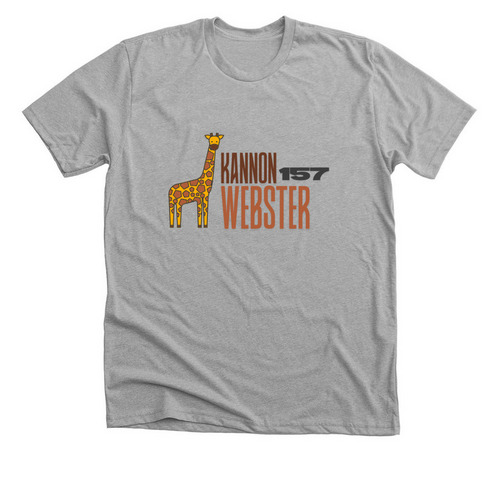 Kannon Cartoon Giraffe&nbsp;, a Athletic Heather Premium Unisex Tee