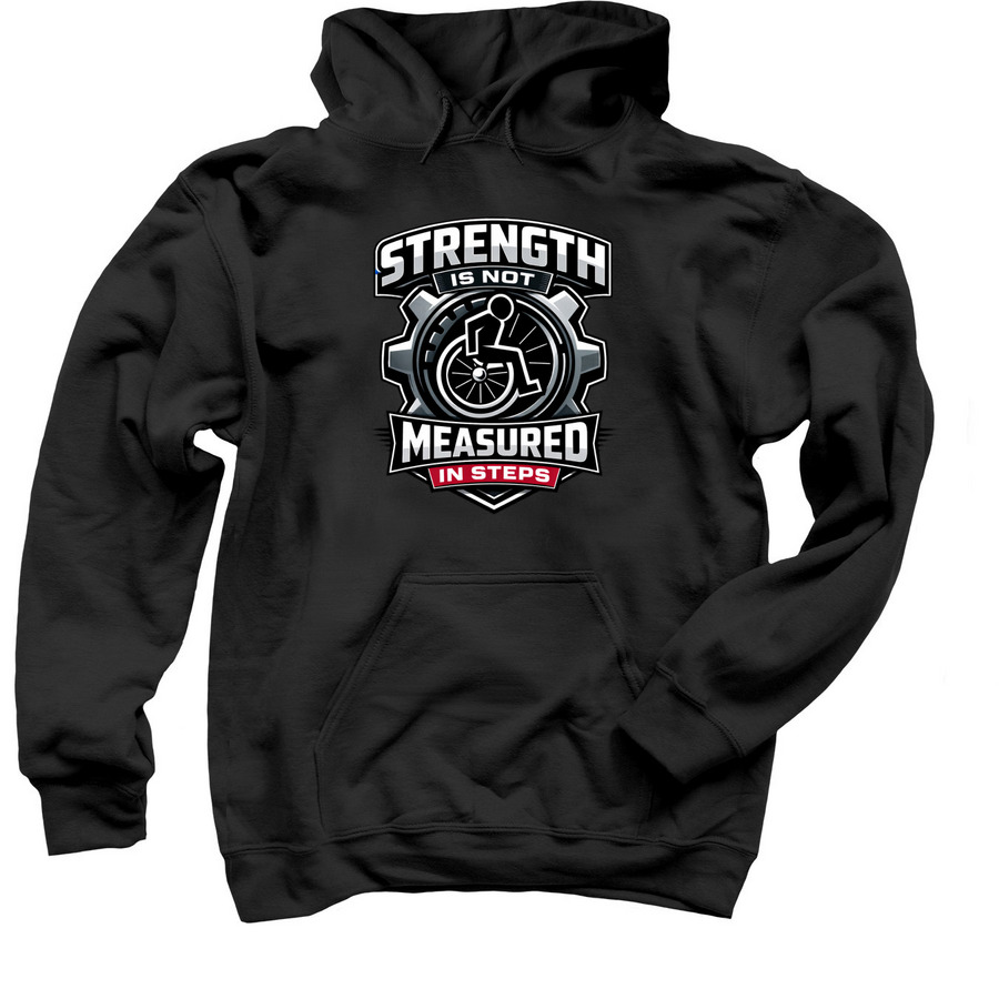 Strength, a Black Pullover Hoodie