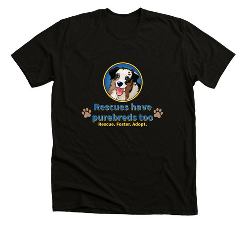 Rescues have purebreds too, a Solid Black Blend Premium Unisex Tee