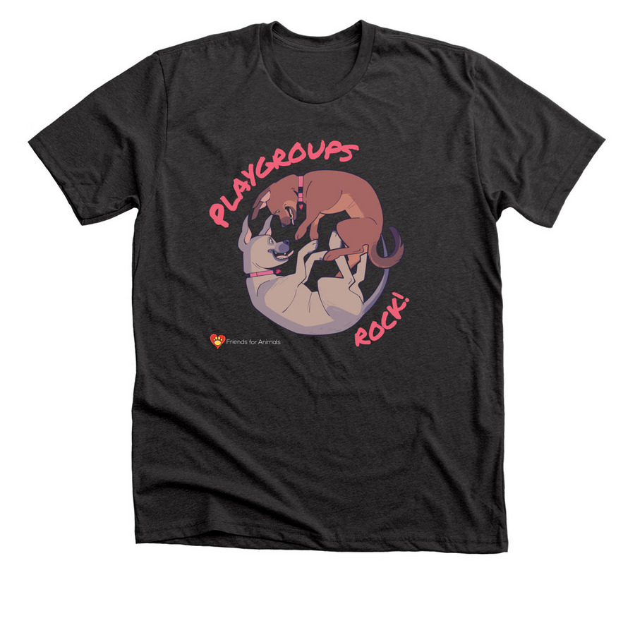 Playgroups Rock Shirt, a Dark Grey Heather Premium Unisex Tee