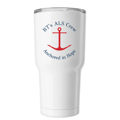 BT's ALS Crew Tumbler, a White Insulated Tumbler