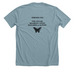 PIRC Bridging the Gap, a Heather Blue Lagoon Premium Unisex Tee (back-view)