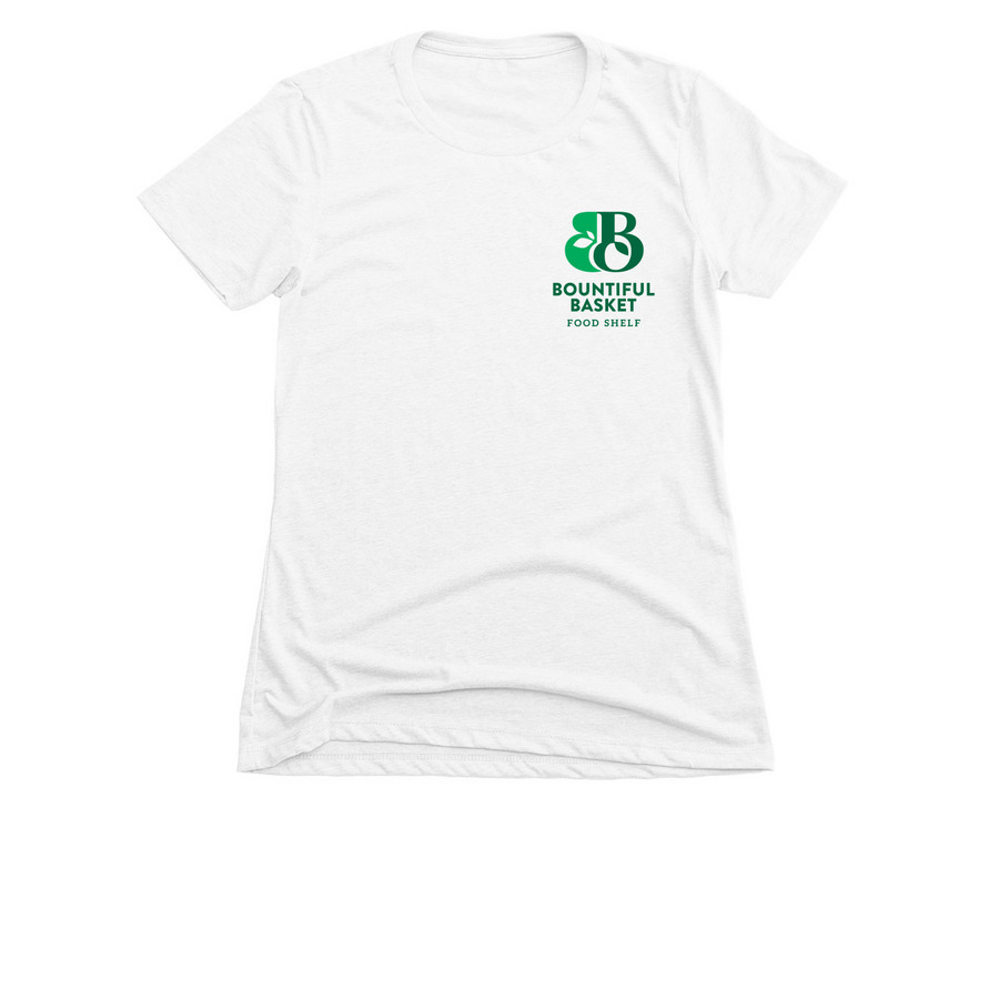 Green Logo Women's Fit T-Shirts, a White Women's Slim Fit Tee
