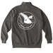 NATURALIST Classic Pocket Logo GrayWhale Back, a Pepper Comfort Colors Quarter Zip Pullover (back-view)