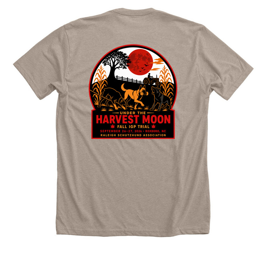 RSA Fall 2026 Trial, a Heather Stone Premium Unisex Tee (back-view)