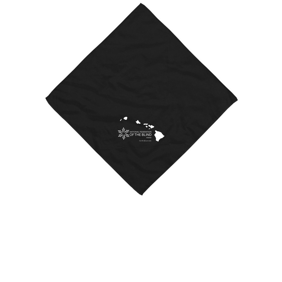 NFBH Hawaiian Islands Bandanas, a Black Cotton Bandana