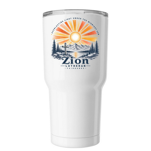 Zion Lutheran Church, a White Insulated Tumbler