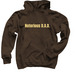 Beige On Brown Hoodie, a Dark Chocolate Pullover Hoodie