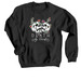 Death by Decaf, a Black Crewneck Sweatshirt