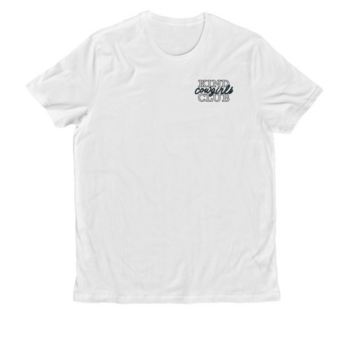 KIND COWGIRLS CLUB, a Bright White Allmade Organic Cotton Unisex Tee
