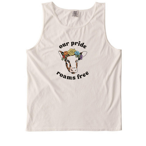Wildwood Pride: Gay Flag Design, a Ivory Comfort Colors Tank Top
