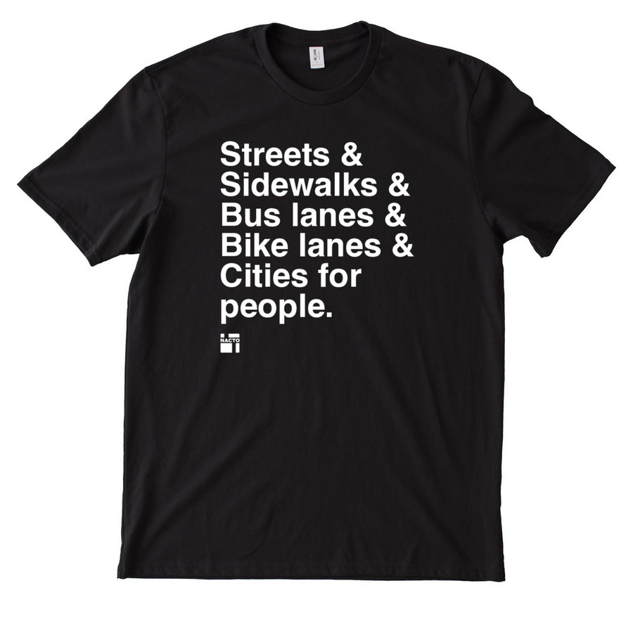 Cities for People Shirt, a Deep Black Allmade Heavyweight Recycled Cotton Tee