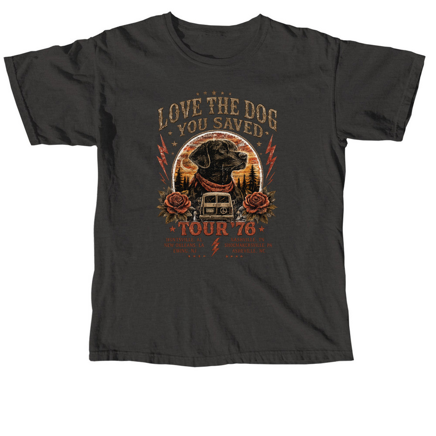 Love the Dog You Saved Tour, a Pepper Comfort Colors Unisex Tee