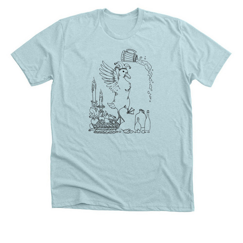 Lord Duck's Tavern, a Heather Ice Blue Premium Unisex Tee