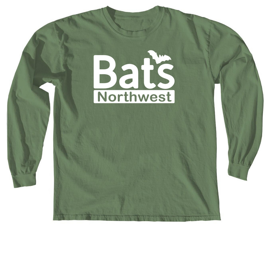 Bats Northwest Logo (Nature), a Hemp Comfort Colors Long Sleeve Tee