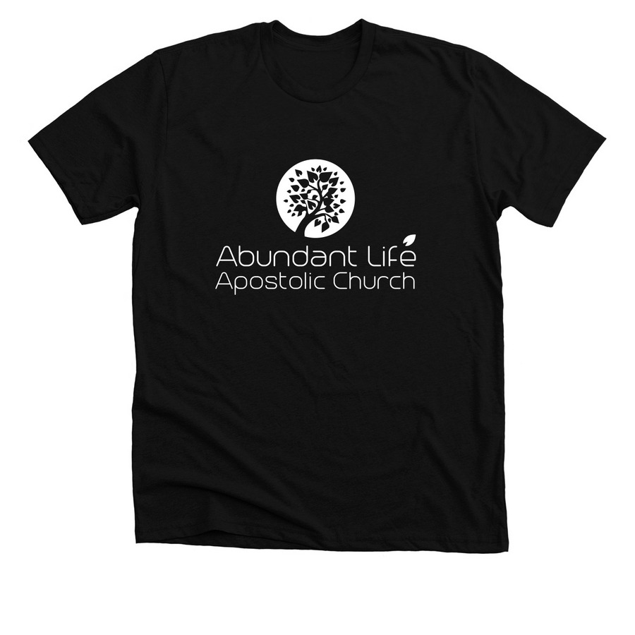 2026 Large White Logo, a Solid Black Blend Premium Unisex Tee
