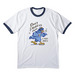 "Only Chickens Fear a Free Press" Apparel, a White/ Navy Cotton Ringer Tee