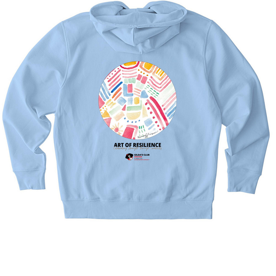 Circle of Hope in Color, a Blue Soul Stanley/Stella Unisex Cultivator 2.0 Zip Up Pullover Hoodie (back-view)