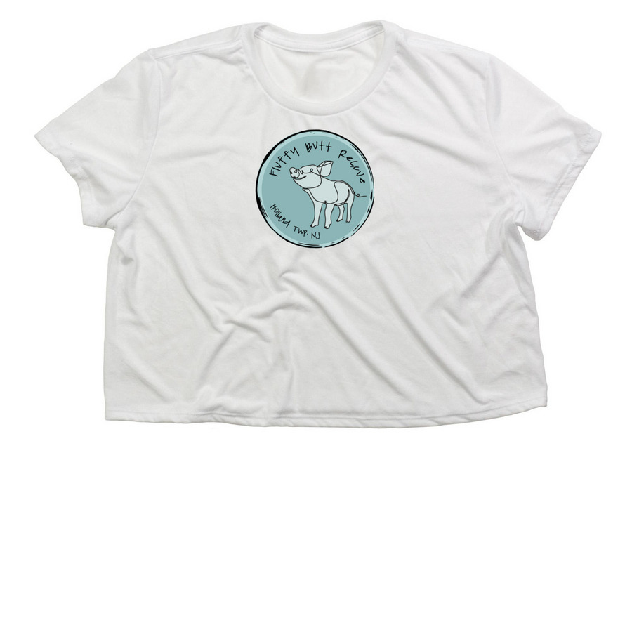 FBR Henry Logo, a White Women?s Flowy Cropped Tee