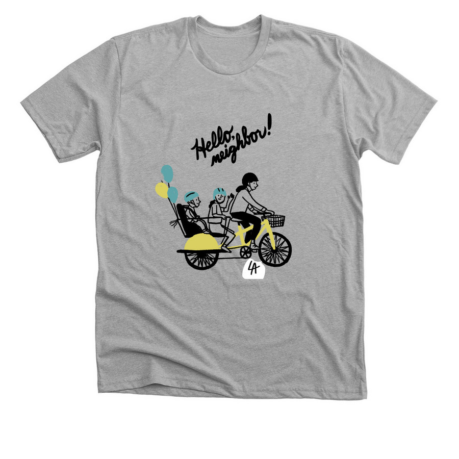 "Hello, Neighbor" GBIV Bike T-Shirt&nbsp;, a Athletic Heather Premium Unisex Tee