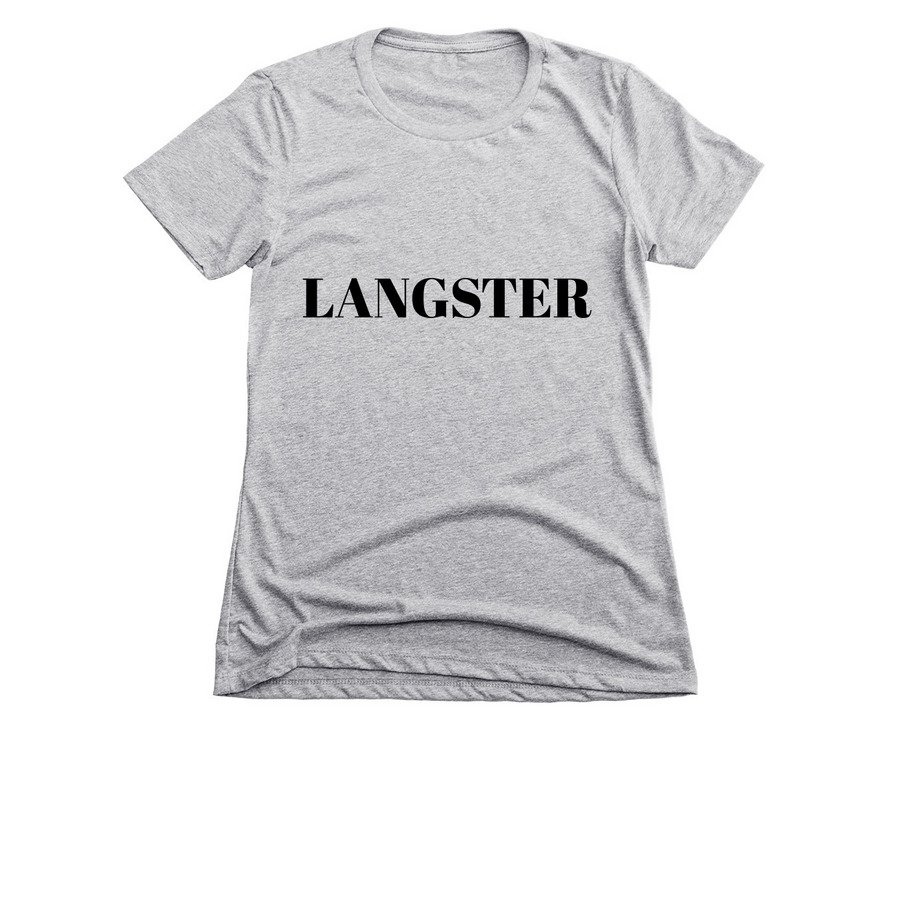 LANGSTER Collection, a Dark Heather Grey Women's Slim Fit Tee