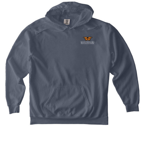 Support MPA with Spirit Wear (Dark), a Denim Comfort Colors Pullover Hoodie