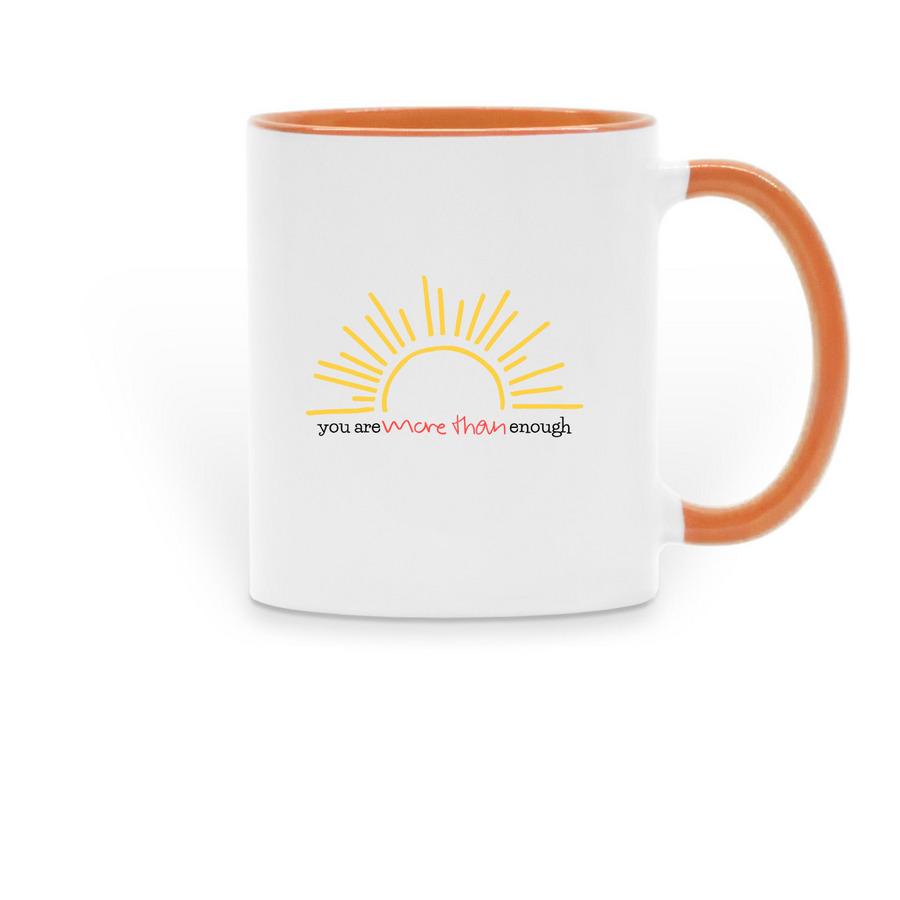 Sunrise Coffee Mugs, a Orange Two-Tone Ceramic Mug