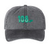 Wilson108 Hats, a Black Printed Pigment Dye Baseball Cap