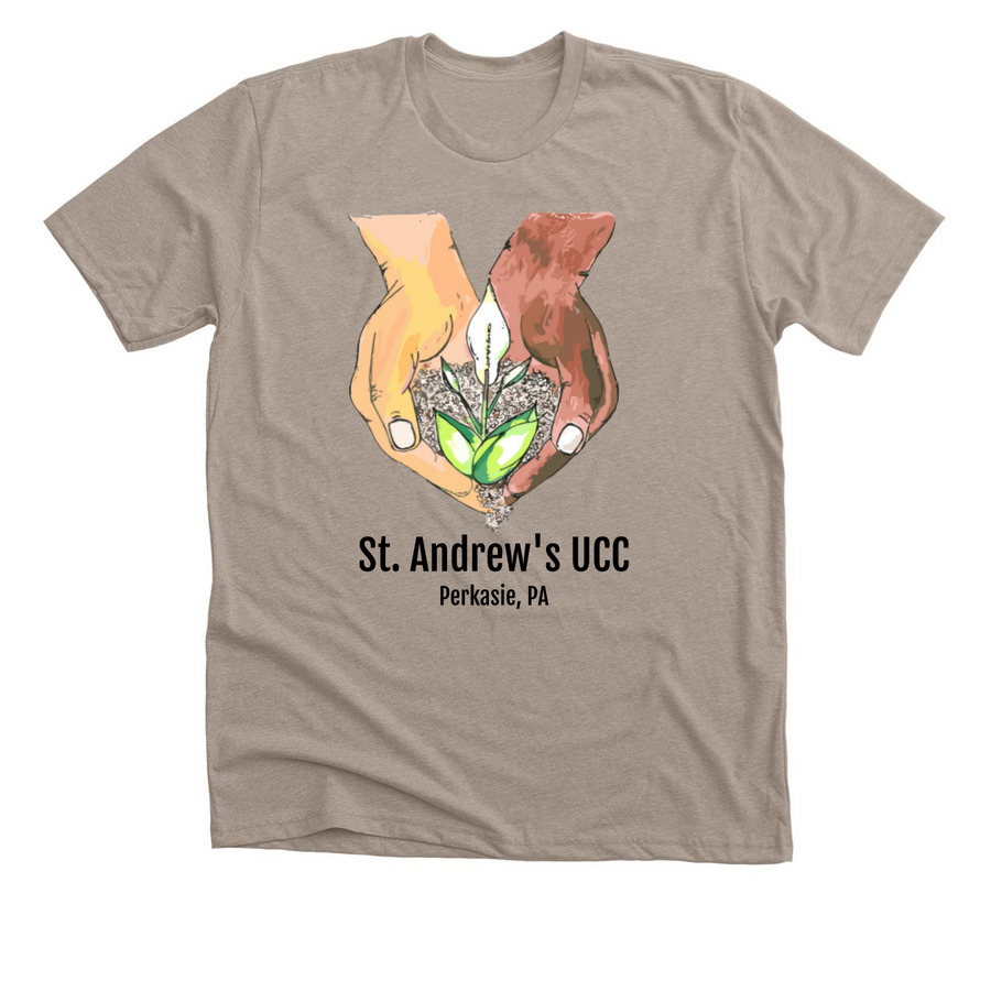 Front Logo T-Shirts, a Heather Stone Premium Unisex Tee