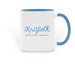 Knitfolk Mugs, a Light Blue Two-Tone Ceramic Mug