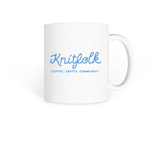 Knitfolk Mugs, a White Coffee Mug