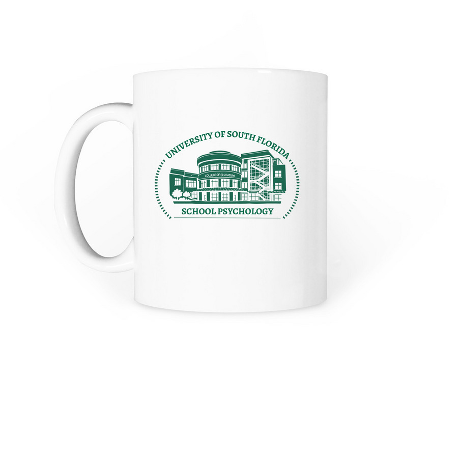 Coffee Mug, a White Coffee Mug (back-view)