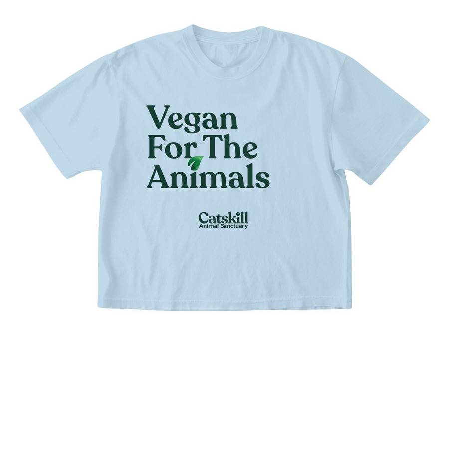 Vegan for the animals tee, a Chambray Comfort Colors Boxy Tee