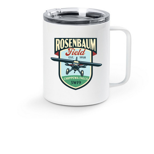 Travel Mug, a White Stainless Steel Travel Mug