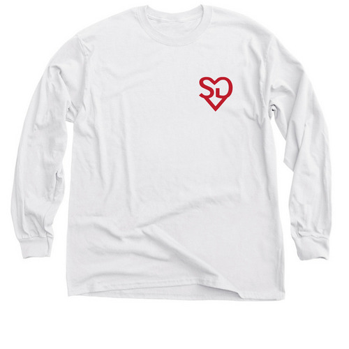 SG Heart Logo Gear, a White Classic Long Sleeve Tee