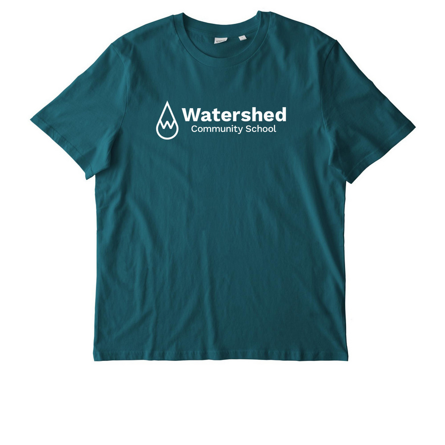 Watershed Logo, White Eco-Friendly, a Stargazer Stanley/Stella Unisex Creator 2.0 Tee