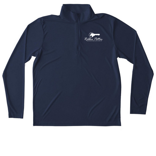 RPH Logo Quarter Zip Pullover, a True Navy Unisex Performance Quarter Zip Pullover