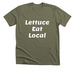 Lettuce Eat Local, a Heather Olive Premium Unisex Tee