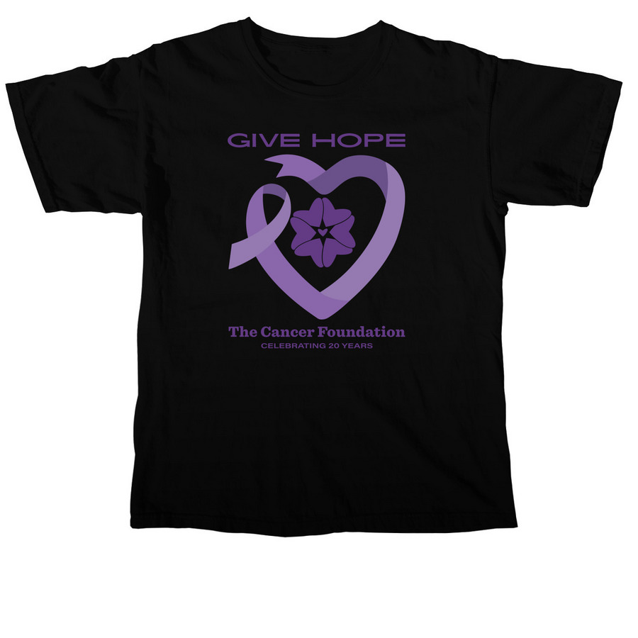 Give Hope through TCF, a Black Comfort Colors Unisex Tee