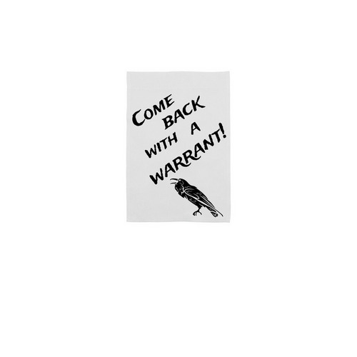Garden flag, a White 12" x 18" Yard Flag