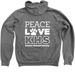 Peace Love KHS&nbsp;, a Deep Heather Zip Up Hoodie (back-view)