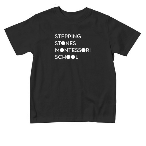 Toddler Sizes with White Logo, a Black Toddler Tee