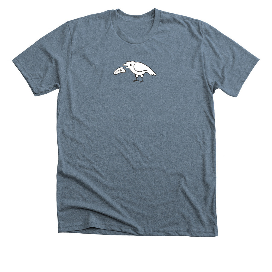 Crow Friend, a Heather Slate Premium Unisex Tee