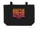 World Watch Logo Tote, a Black Large Organic Cotton Tote Bag (back-view)