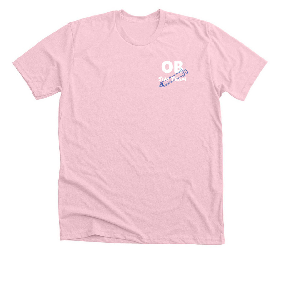 Sim Team Shirt - Pink Top, a Heather Pink Premium Unisex Tee