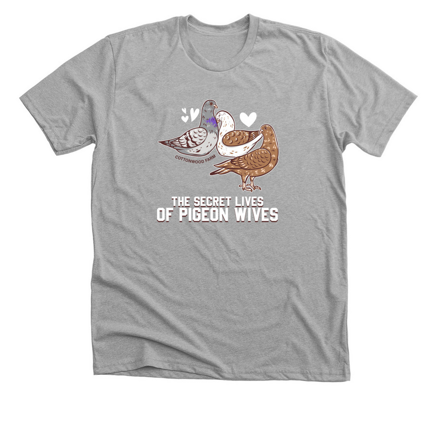 The Secret Lives of Pigeon Wives&nbsp;, a Athletic Heather Premium Unisex Tee