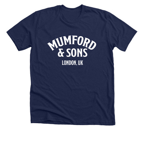 Mumford and Sons Fenway Merch, a Solid Navy Blend Premium Unisex Tee