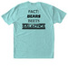 Bears Eat Beets, a Tahiti Blue Triblend Unisex Tee (back-view)