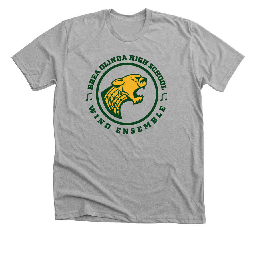 BOHS Wind Ensemble Spirit Wear, a Athletic Heather Premium Unisex Tee